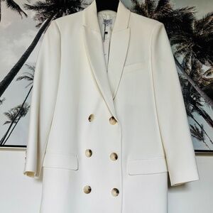 White Blazer dress, RECC, Made in France T34
